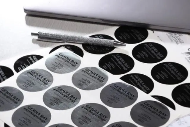 Metallic Silver Stickers