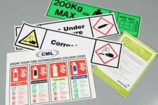 Health and safety stickers