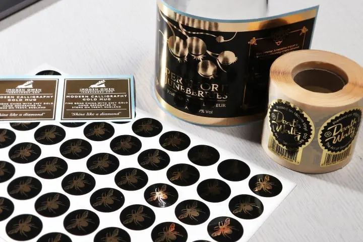 Metallic gold stickers