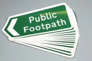 public footpath die cut stickers