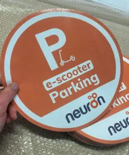 escooter outdoor floor sticker