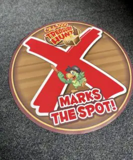 X marks the spot floor stickers