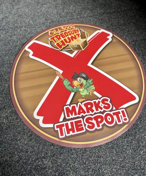 X marks the spot floor stickers