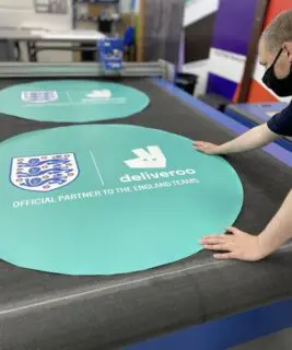 Printing floor stickers