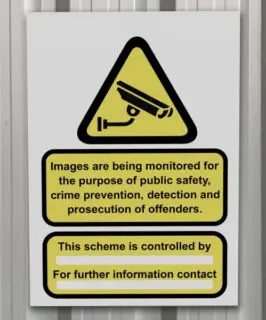 CCTV in use warning sign