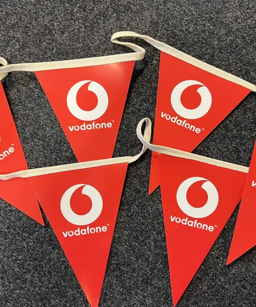 Triangle bunting pennants custom printed