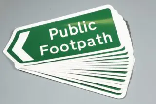 Anti Graffiti Printing public footpath stickers