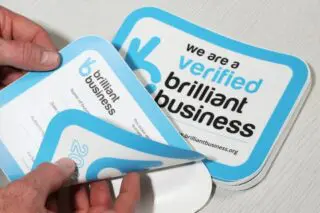 double sided vinyl sticker