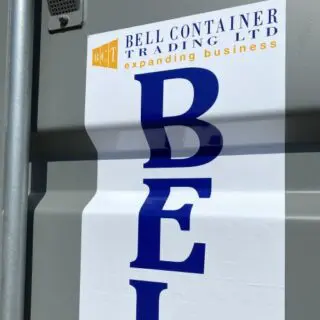 custom stickers on shipping containers. Get a free quote