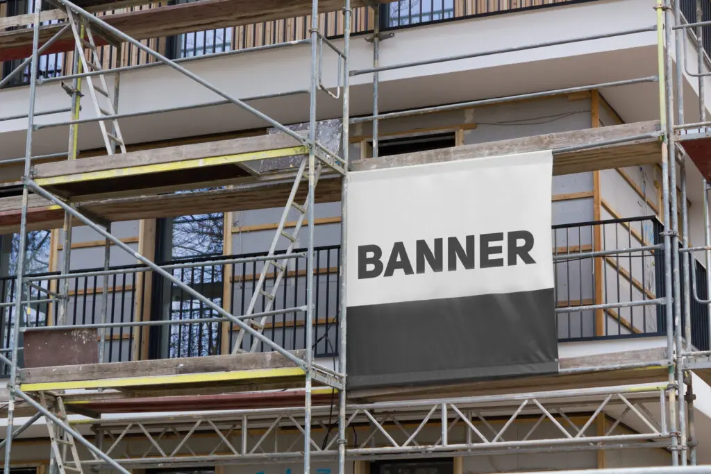 custom printed scaffolding banner