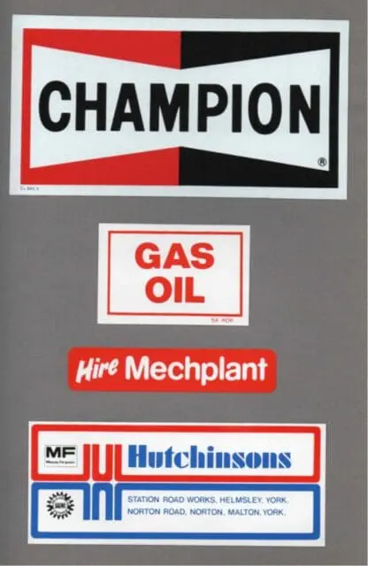 Screen printed industry logos