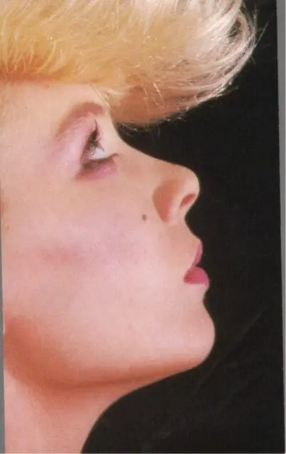 Screen printed woman's head