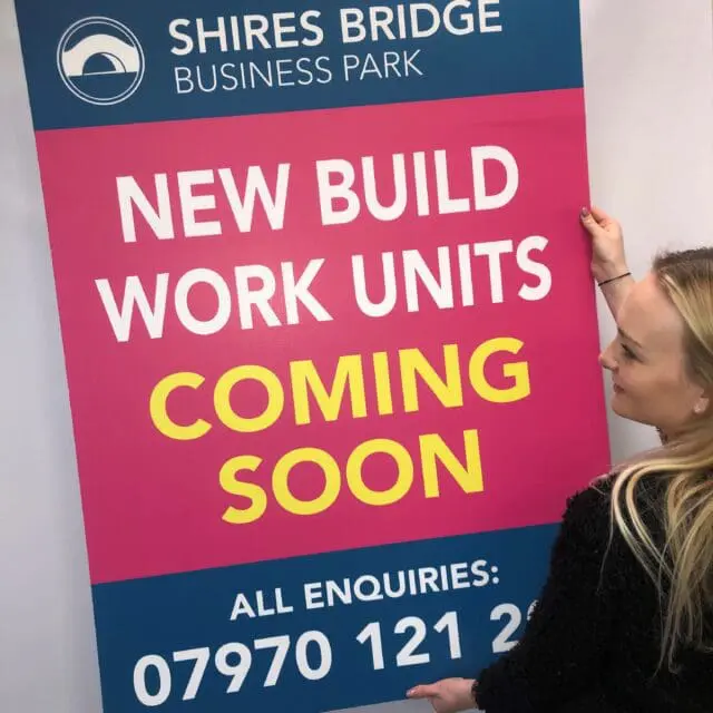 pink day glo correx sign - A1 Correx sign printing UK