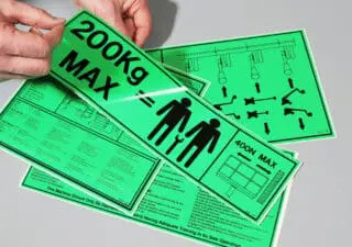 maximum weight vinyl stickers