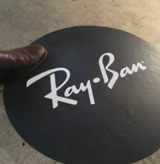 Ray-Ban round floor sticker