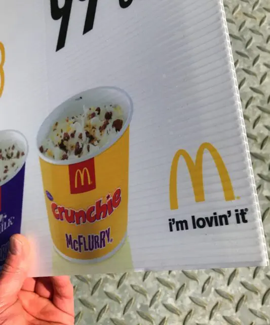 Correx Board printing - McDonald's correx sign