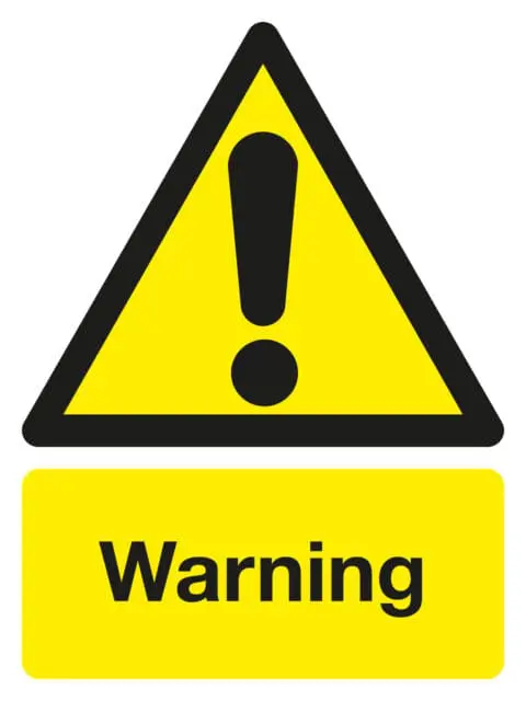 Printed warning sign boards