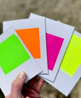 Fluorescent colours for stickers and signs