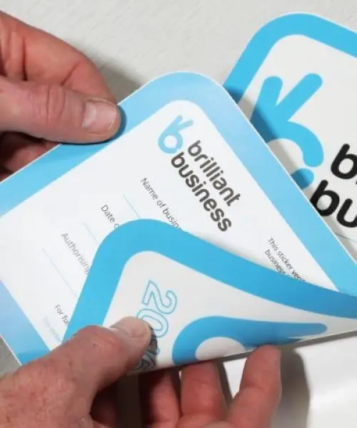 Double sided stickers for use on windows