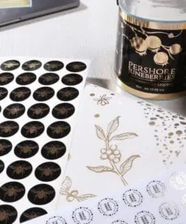 Gold stickers custom printed