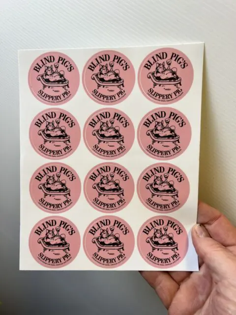 Branded vinyl sticker sheets custom printed circular stickers