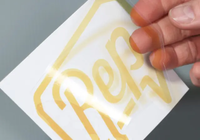 transparent stickers without any backing white