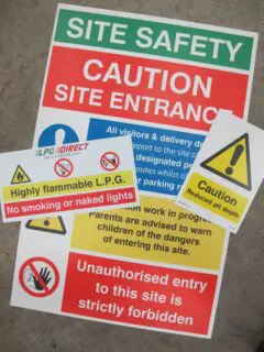 Custom printed health & safety signage