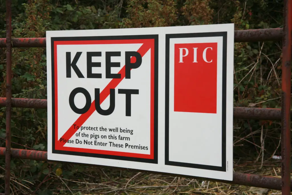 Custom printed branded keep out sign