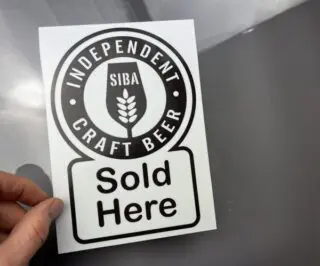 Sold here window sticker