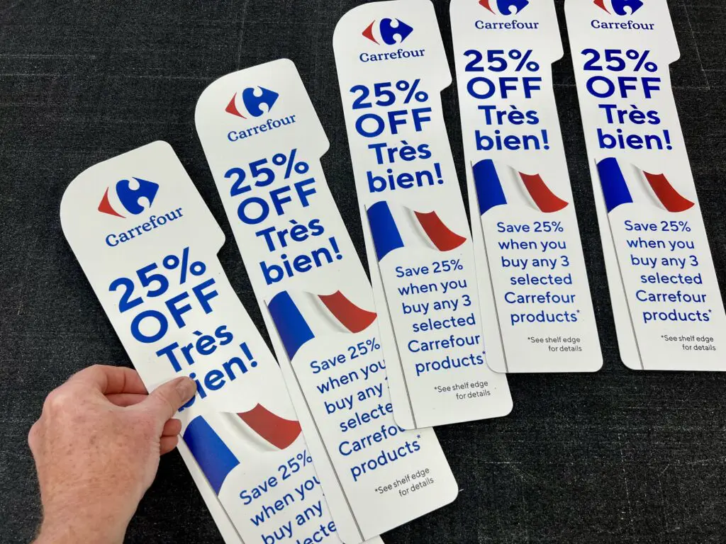 Custom printe aisle fins