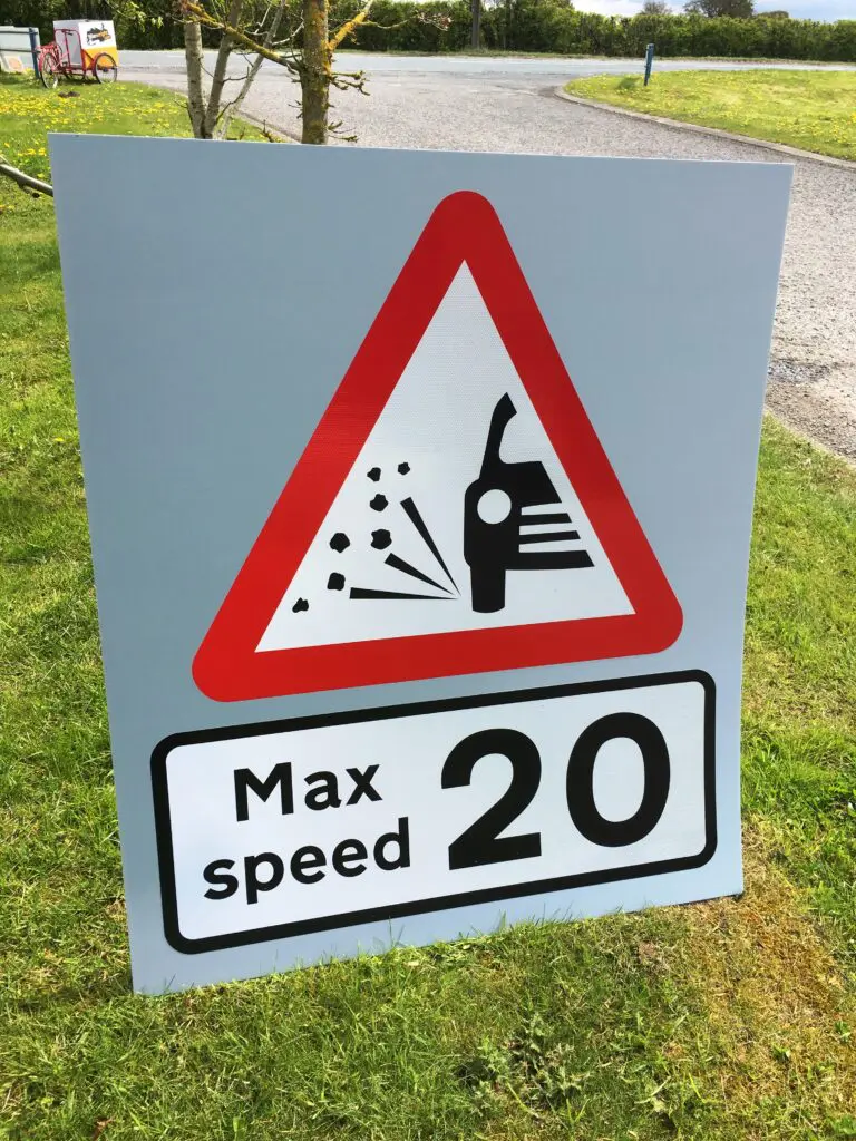 Loose chipping max speed 20mph