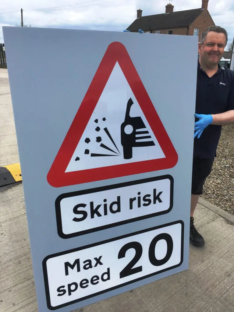 Class 2 skid risk signs