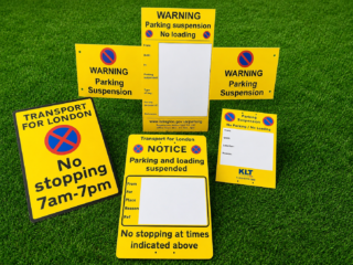 Parking suspension sign printed