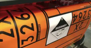 Adr plates and dangerous goods vehicle markings