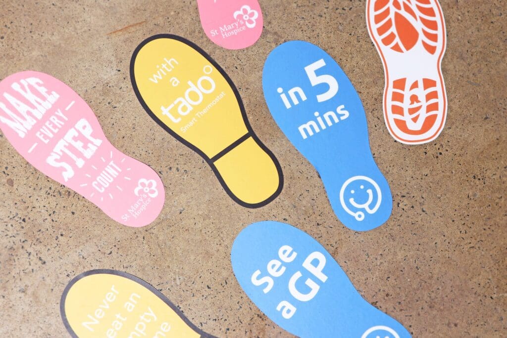 Footprint stickers