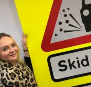 Custom Corex Signs - Fluorescent Yellow print