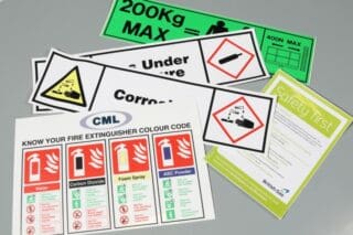 Health and safety stickers