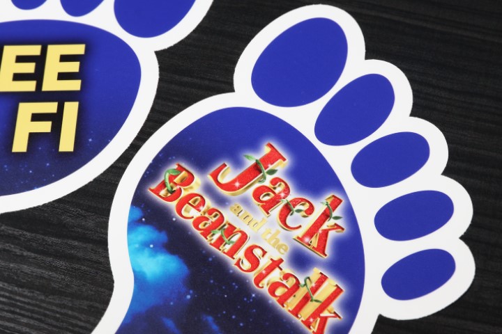 Large footprint stickers