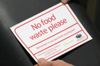 Recycling bin stickers