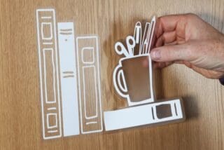 White ink on transparent vinyl stickers