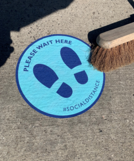 Custom printed floor sticker