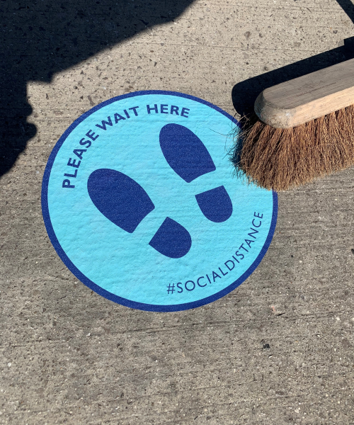 Custom printed floor sticker