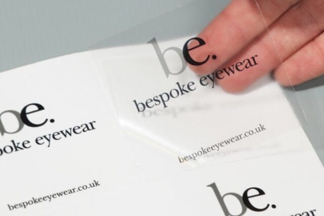 Custom printed transparent stickers