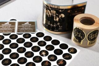 Metallic gold stickers