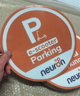 escooter outdoor floor sticker