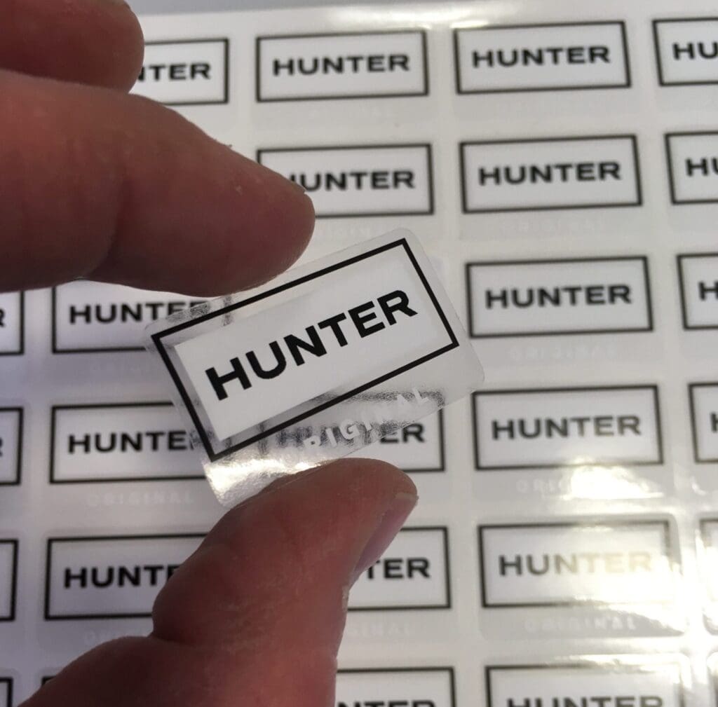 White transparent stickers