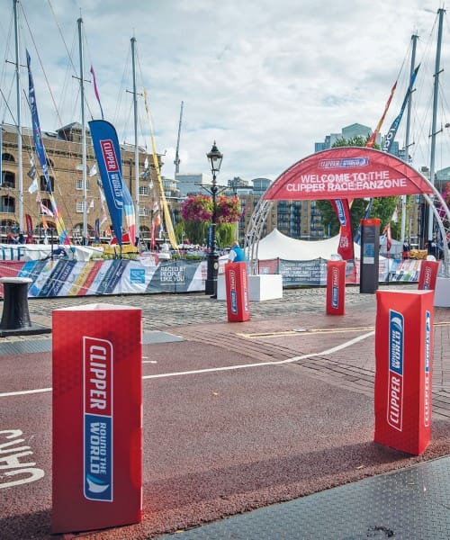 Recyclable Waterproof Bollard Covers at a Race Event