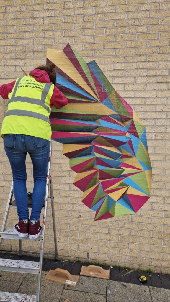Installing wall stickers outdoors