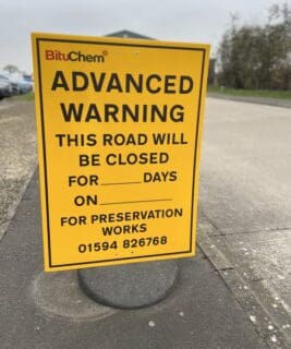 advanced warning sign