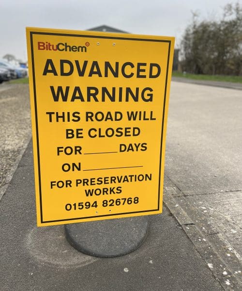 advanced warning sign